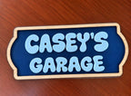 Personalised Play Space Sign, Acrylic & basswood.