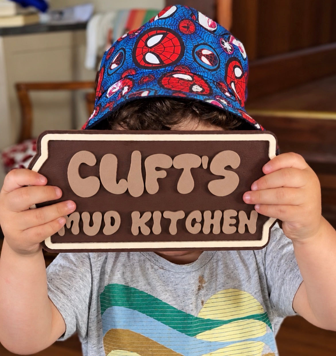 Personalised Play Space Sign, Acrylic & basswood.
