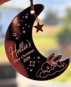 Personalised Baby’s First Christmas Moon Ornament