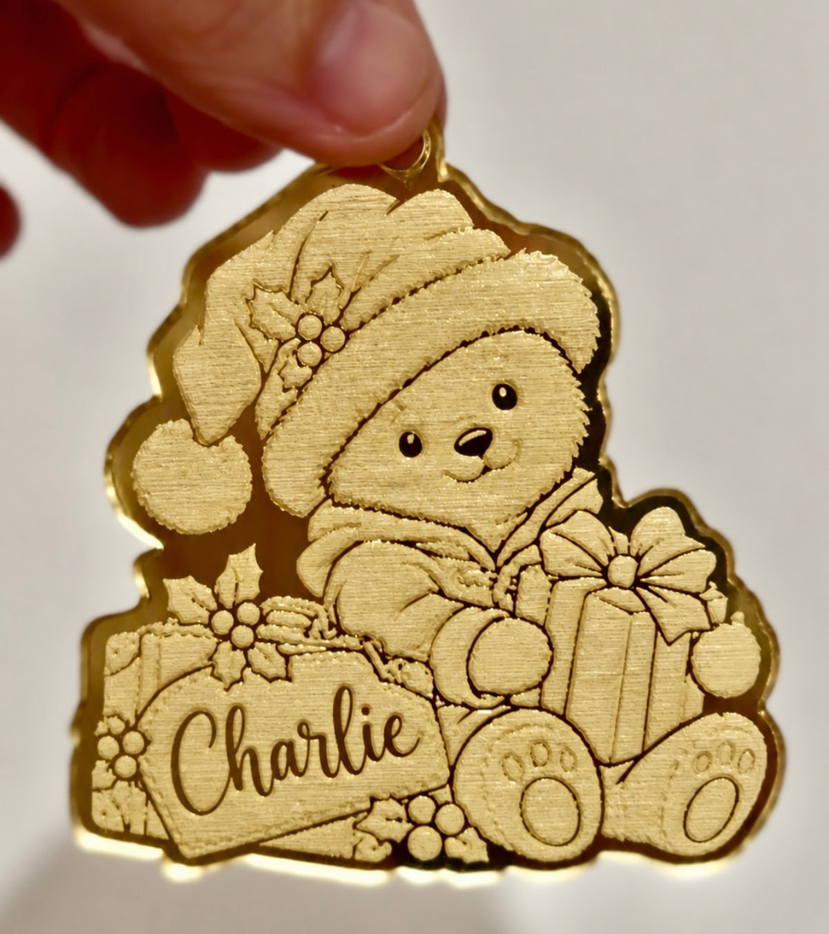 Teddy bear christmas ornament ♡