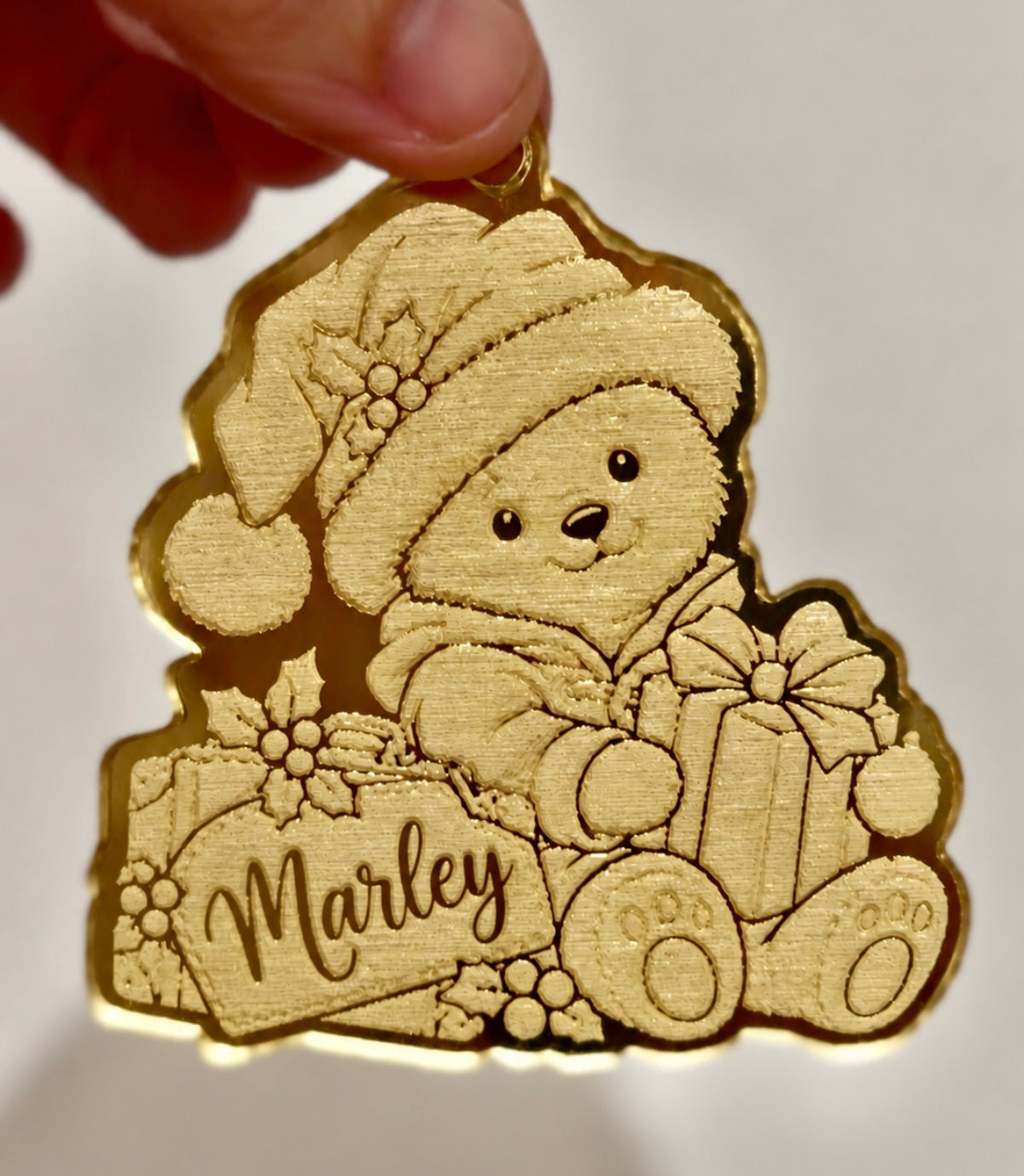 Teddy bear christmas ornament ♡