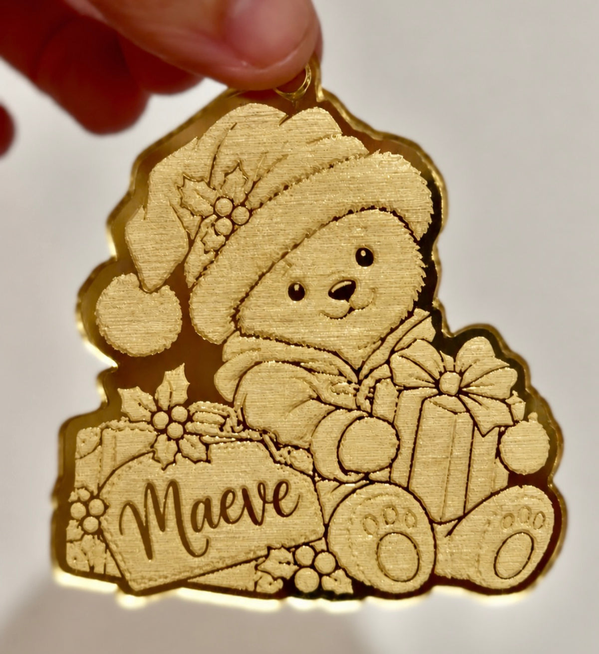 Teddy bear christmas ornament ♡