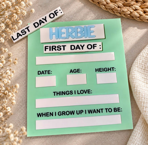 First Day/Last Day Board Acrylic + Magnetic ♡ - Sapphire Sonder