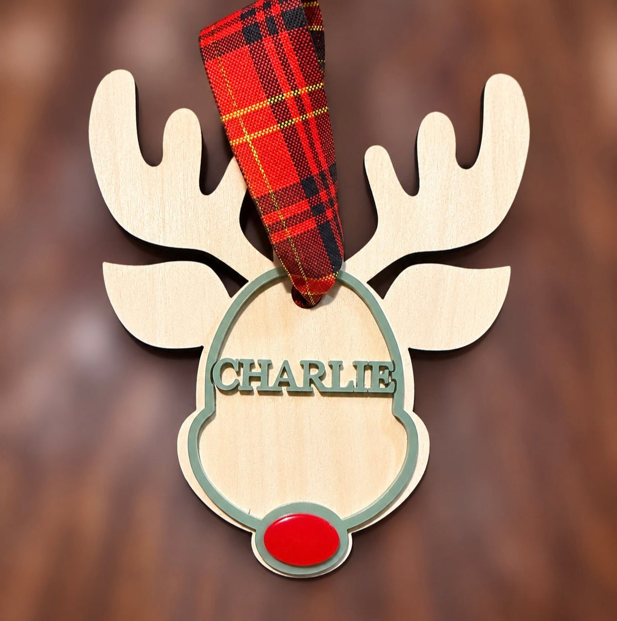 Personalised Christmas Reindeer Ornament ♡ - Susie Clare Creative