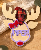 Personalised Christmas Reindeer Ornament ♡ - Susie Clare Creative