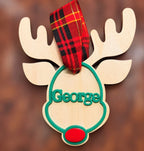 Personalised Christmas Reindeer Ornament ♡ - Susie Clare Creative